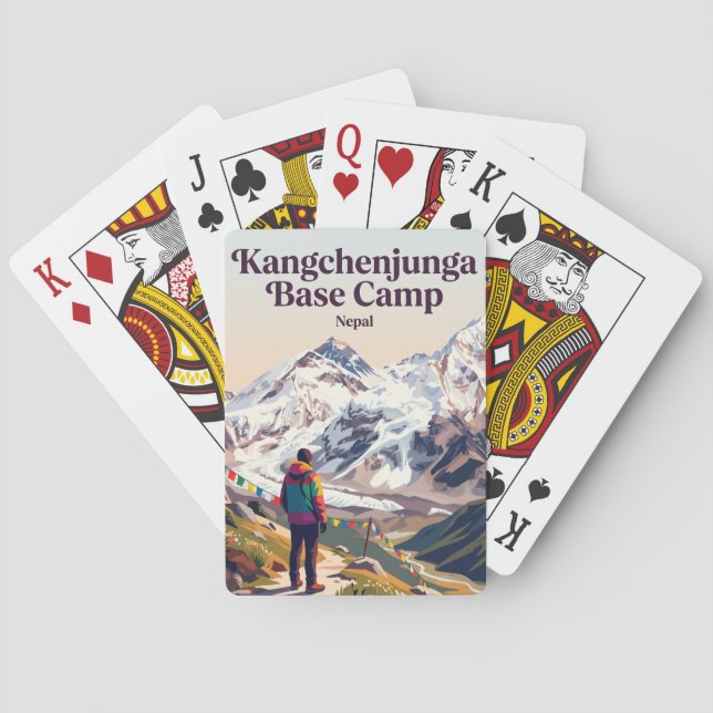 Baraja De Cartas Campamento Base Kangchenjunga Nepal (Reverso)