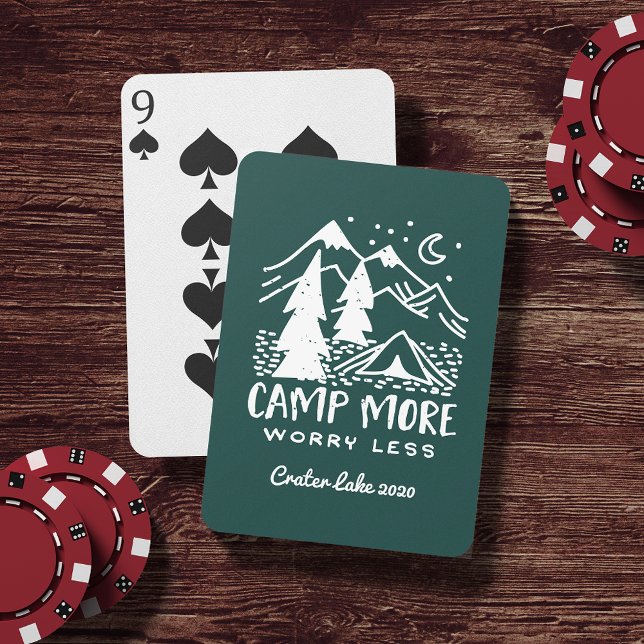 Baraja De Cartas Campamento más, preocupación menos | Camping Perso (Subido por el creador)