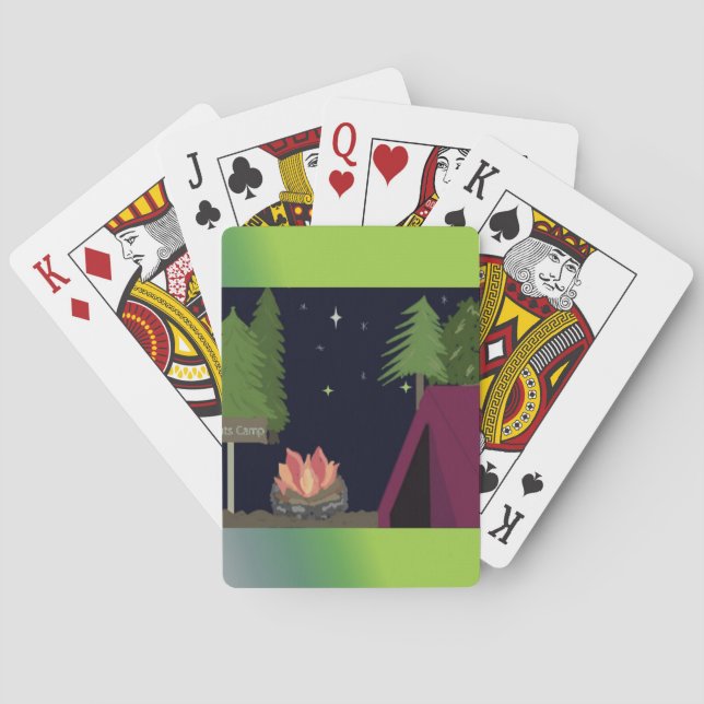 Baraja De Cartas Camping de tiendas (Reverso)