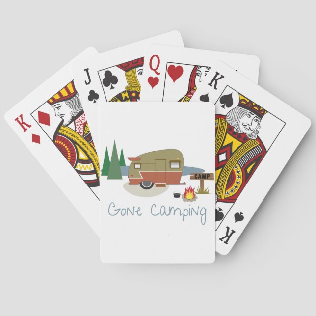 Baraja De Cartas Camping hecho a mano (Reverso)