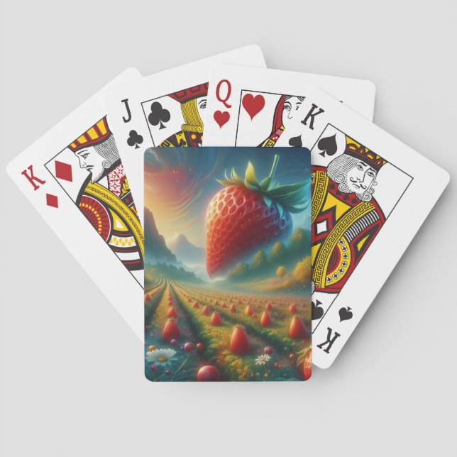 Baraja De Cartas Campo de fresa de sueños (Reverso)