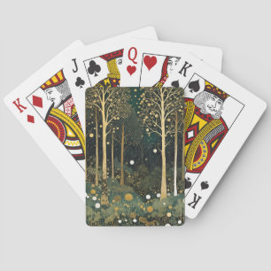Baraja De Cartas Campo de oro iluminado por la luna