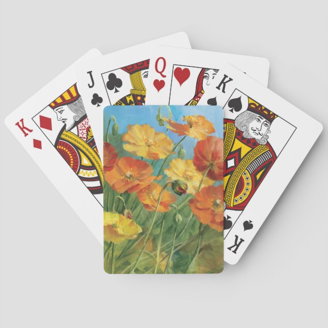 Baraja De Cartas Campo floral del verano (Reverso)