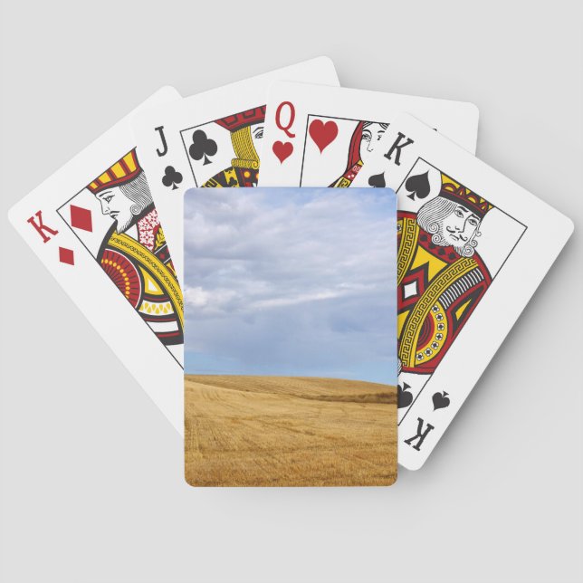 Baraja De Cartas Campos de trigo cosechado (Reverso)