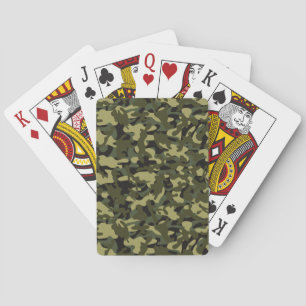 Baraja De Cartas Camuflaje de la Primavera del Euro
