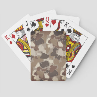 Baraja De Cartas Camuflaje Militar Tonos de Tierra Marrón