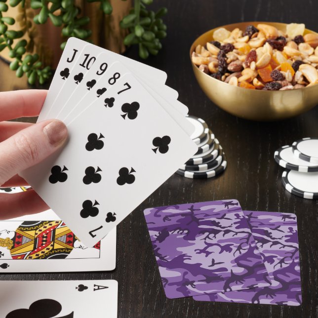 Baraja De Cartas Camuflaje morado, ejército (In Situ)