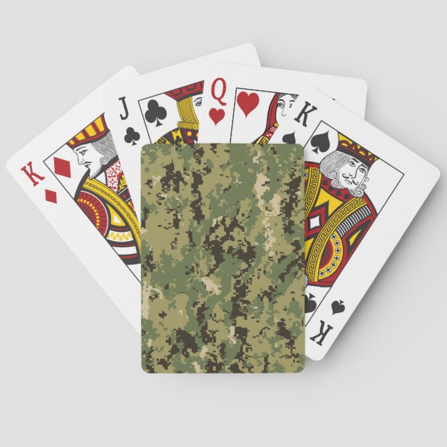 Baraja De Cartas Camuflaje Naval Woodland (Reverso)