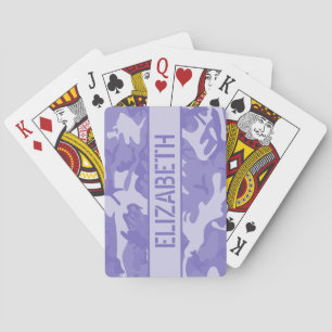 Baraja De Cartas Camuflaje Personalizado Morado