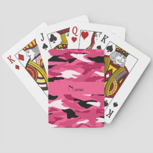 Baraja De Cartas Camuflaje rosado conocido personalizado