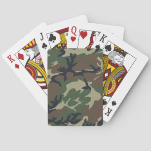 Baraja De Cartas Camuflaje verde marrón
