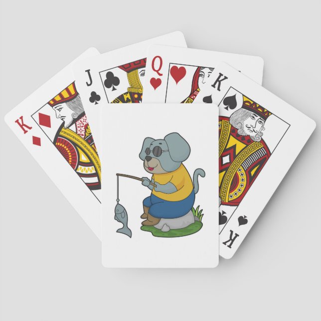 Baraja De Cartas Caña de pescar peces (Reverso)