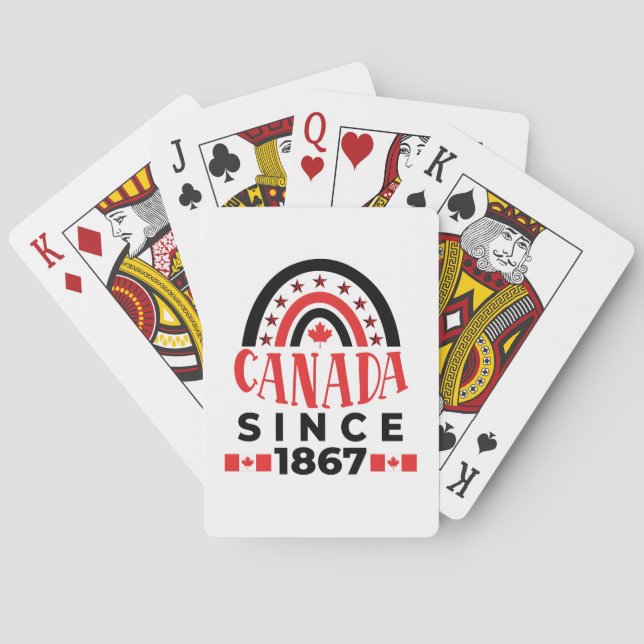 Baraja De Cartas Canadá desde 1867 (Reverso)