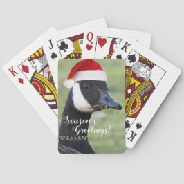 Baraja De Cartas Canadá Goose con Santa Hat