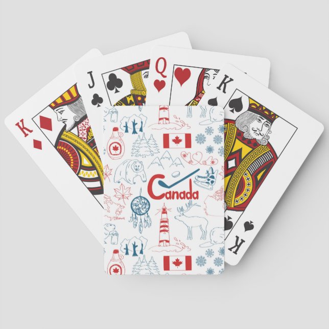 Baraja De Cartas Canadá | Patrón de símbolos (Reverso)