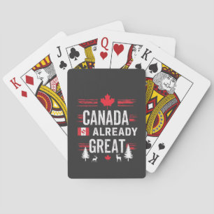 Baraja De Cartas Canadá ya es grande Anti MAGA Anti Trump