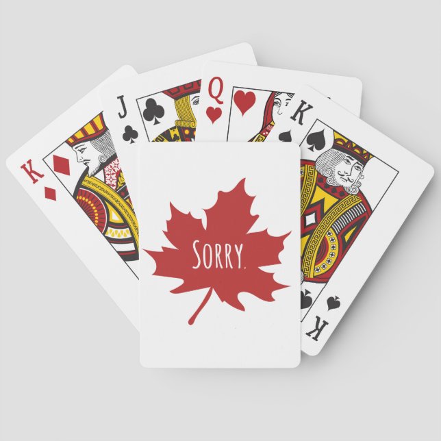 Baraja De Cartas Canadiense gracioso (Reverso)
