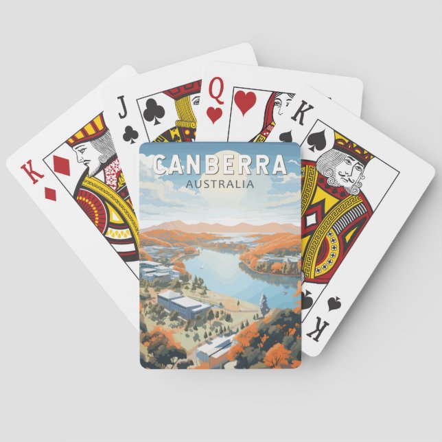 Baraja De Cartas Canberra Australia Viajes de arte (Reverso)