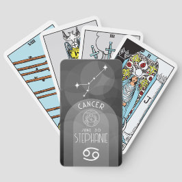 Baraja De Cartas Cáncer de Zodiaco de Cumpleaños personalizado - Di