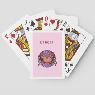 Baraja De Cartas Cáncer Rosa, zodiaco, impresión de signo estelar