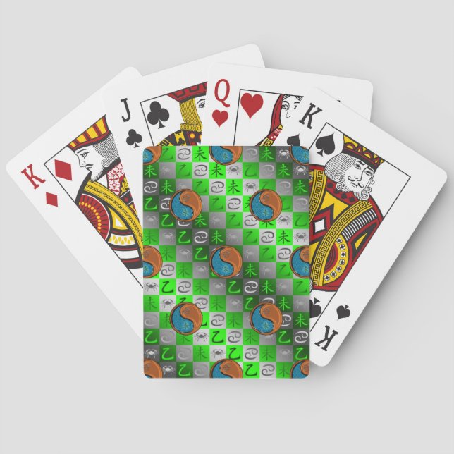 Baraja De Cartas Cáncer y Cabra de Madera (Reverso)