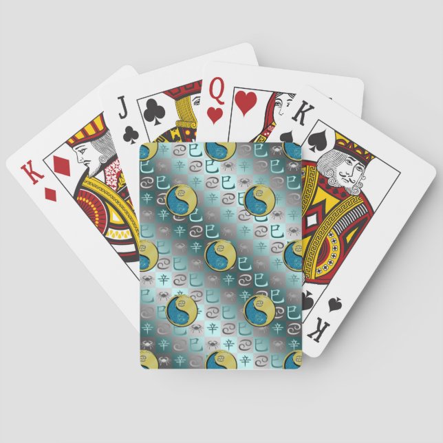 Baraja De Cartas Cáncer y Serpiente de Metal (Reverso)