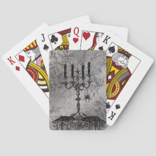 Baraja De Cartas Candlestick gótico con araña, Halloween
