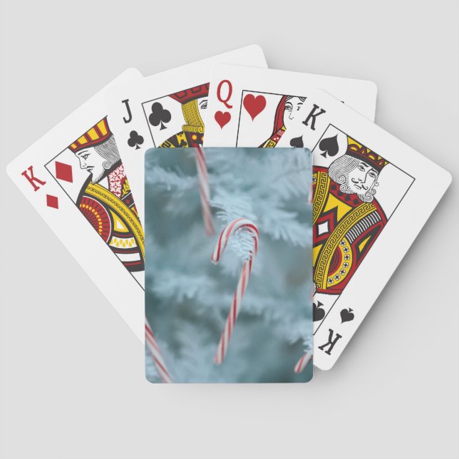 Baraja De Cartas Candy Cane en el árbol (Reverso)