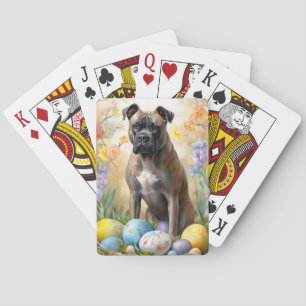 Baraja De Cartas Cane Corso con vacaciones de huevos de Pascua