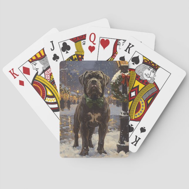 Baraja De Cartas Cane Corso Navidades (Reverso)