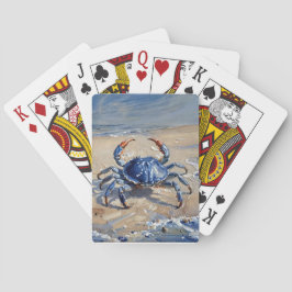 Baraja De Cartas Cangrejo Azul en la Playa