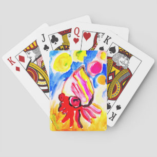 Baraja De Cartas cangrejo ermitaño acuarela divertido