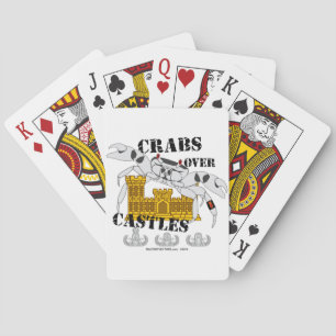 Baraja De Cartas Cangrejos sobre castillos