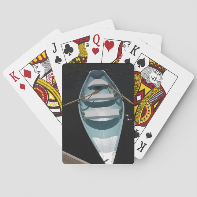 Baraja De Cartas Canoa azul (Reverso)