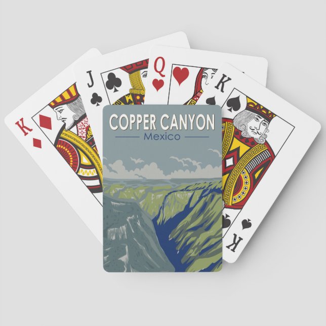 Baraja De Cartas Cañón de cobre México Viaje a la intemperie (Reverso)