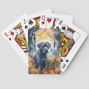Baraja De Cartas Cañón de Halloween Corso con calabazas asustadas