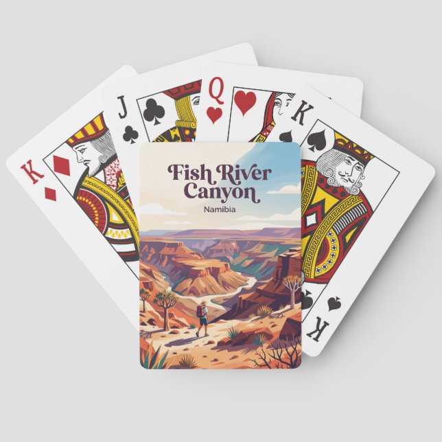 Baraja De Cartas Cañón del río Fish Namibia (Reverso)