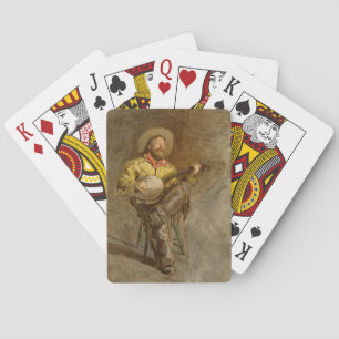 Baraja De Cartas Cantando Cowboy Español con Banjo Tocando Canción 