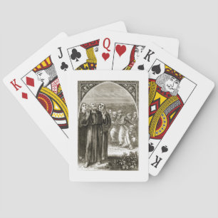 Baraja De Cartas Cantando San Columba, y atacado por los druidas,