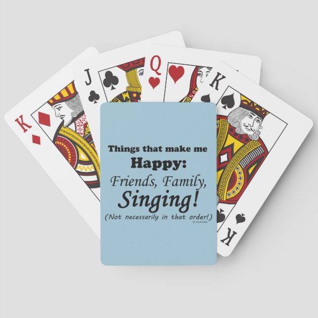 Baraja De Cartas Cantar me hace feliz (Reverso)