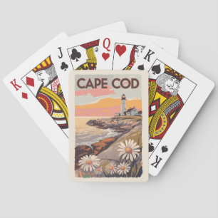 Baraja De Cartas Cape Cod Massachusetts Arte de Viaje Pictórico Ret