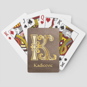 Baraja De Cartas Capital decorativa Botánica Medieval K