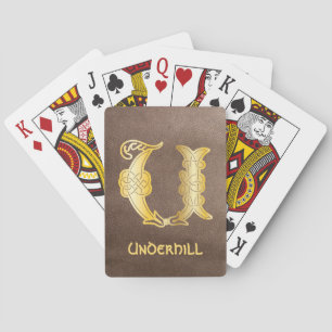 Baraja De Cartas Capital decorativa del nudo celta del siglo XVI U