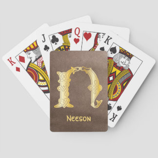 Baraja De Cartas Capital decorativa N de nudo celta del siglo XVI