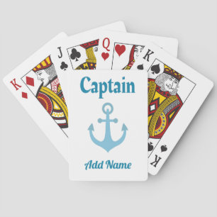 Baraja De Cartas Capitán de barco personalizado Anchor