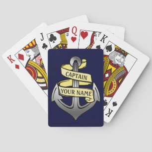 Baraja De Cartas Capitán de buque adaptable su ancla conocida