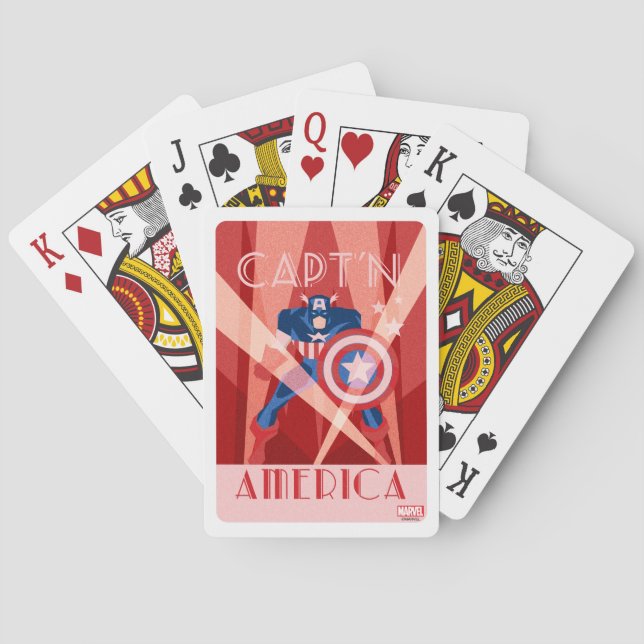 Baraja De Cartas Capitán desdeñable América (Reverso)