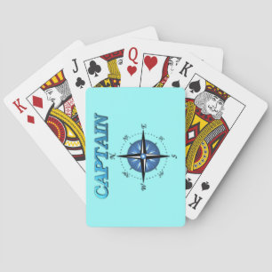 Baraja De Cartas Capitán Y Rosa De Brújula