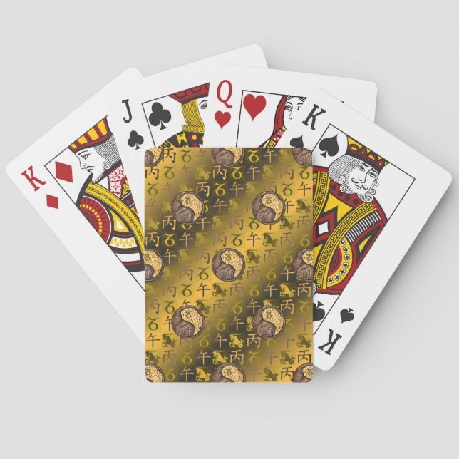 Baraja De Cartas Capricornio & Caballo de Fuego (Reverso)