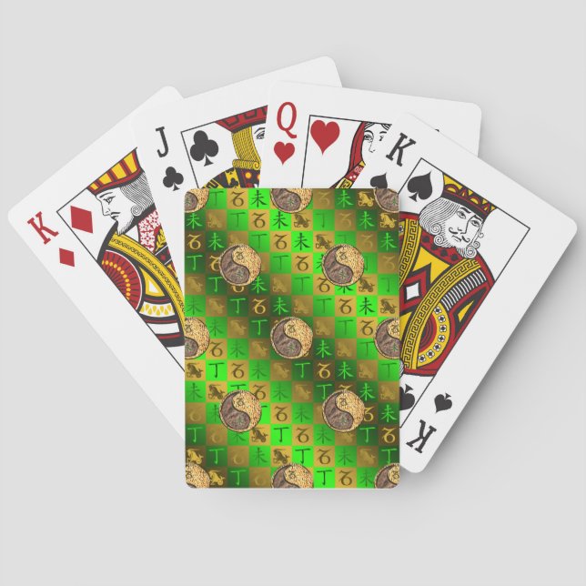 Baraja De Cartas Capricornio & Cabra de Fuego (Reverso)